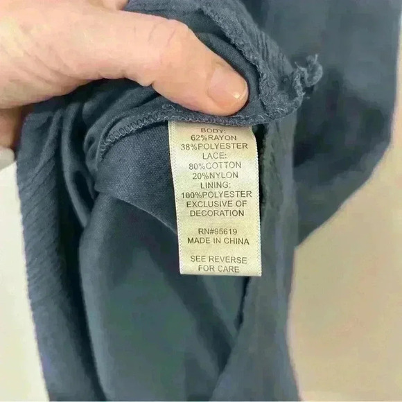 JohnpaulRichard Blue Lace Embroidered Sleeveless Mini Dress Size Small - Picture 4 of 5